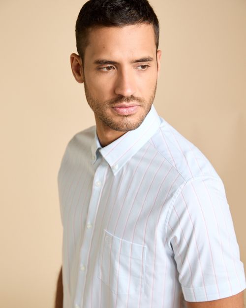 Paul Costelloe Living Men Short Sleeve Oxford Shirt