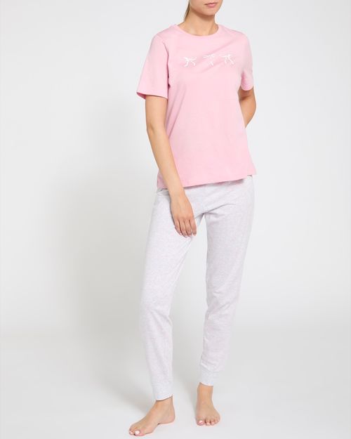 Knit Cuff Leg Pyjama Set