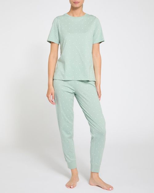 Knit Cuff Leg Pyjama Set