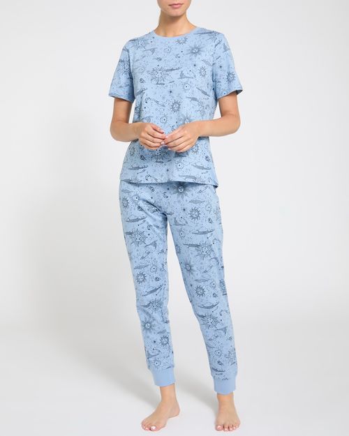 Knit Cuff Leg Pyjama Set