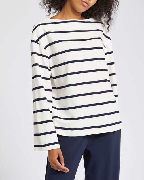 Stripe Bell Sleeve Top