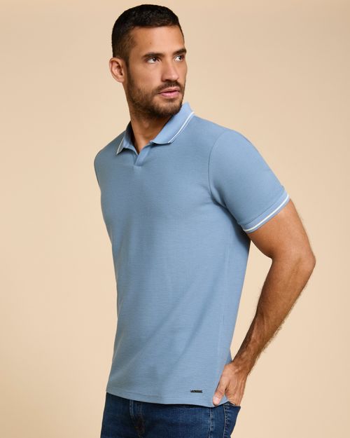 Paul Costelloe Living Men Notch Neck Polo Top