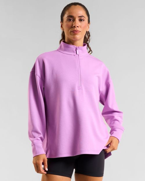 Powercut All-Day-Wear Half Zip Sweatshirt Violet Crush