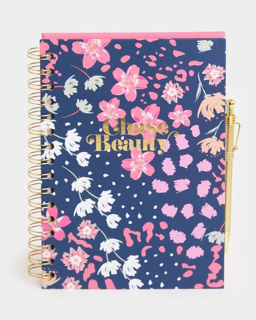 Spiral Bound Notebook And Metallic Pen