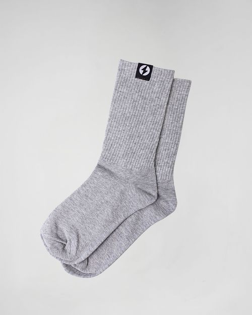 Powercut Unisex Crew Sock Heather Grey