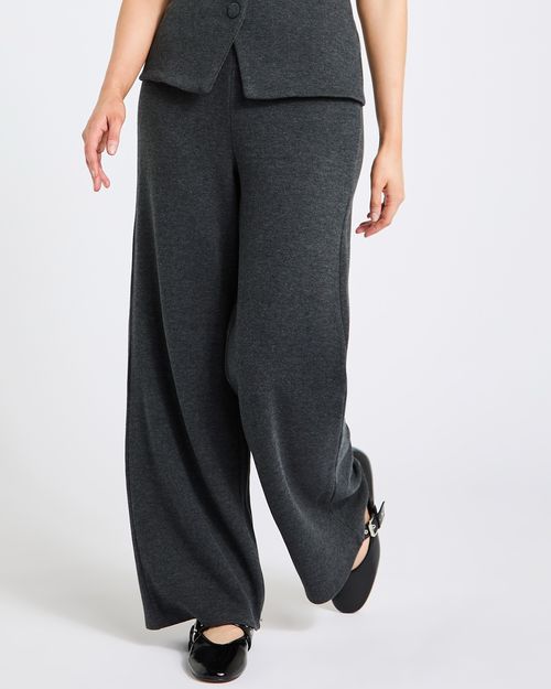 Soft Knit Wide Leg Co-Ord Trousers