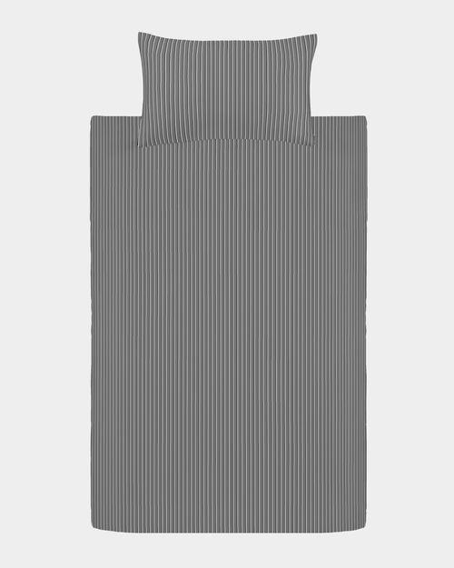 Grey Stripe Value Duvet Set