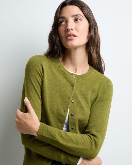 Fine Knit Button Cardigan