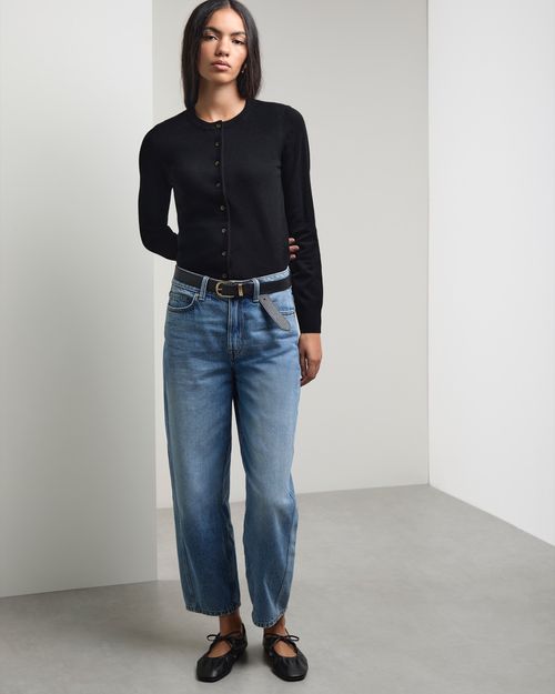 High Rise Barrel Leg Jeans