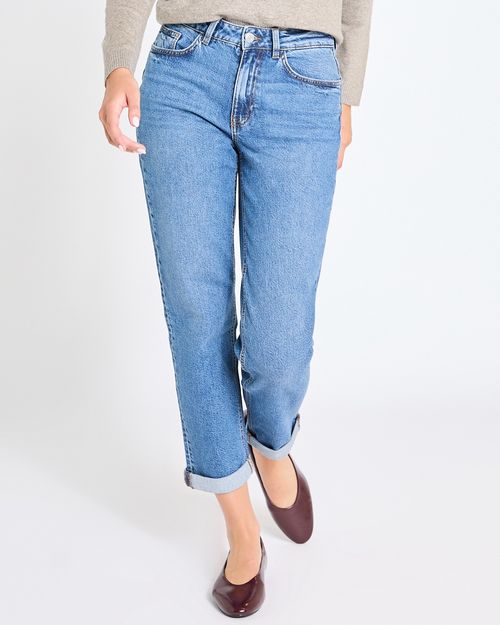 Mid-Rise Boyfriend Jeans