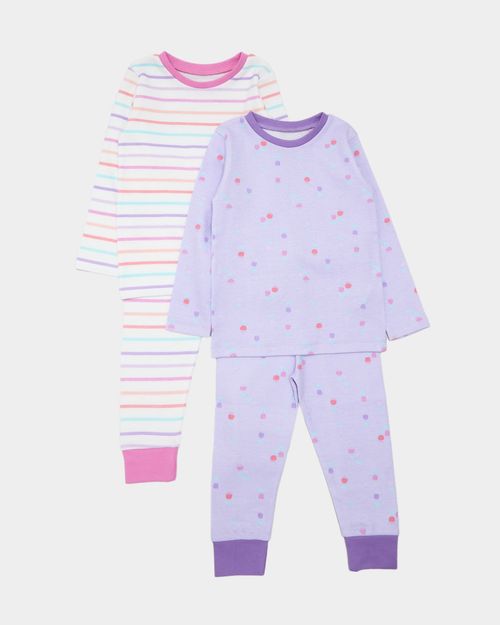 Printed Long-Sleeved Pyjamas - Pack Of 2 (6 Months-4 Years)