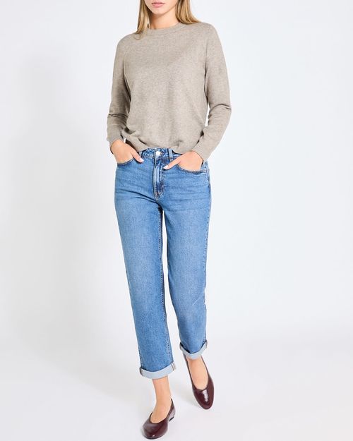 Mid-Rise Boyfriend Jeans