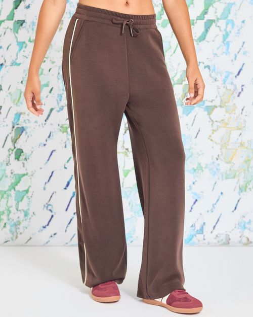 Helen Steele Sot Touch Brown Wide Leg Modal Pants