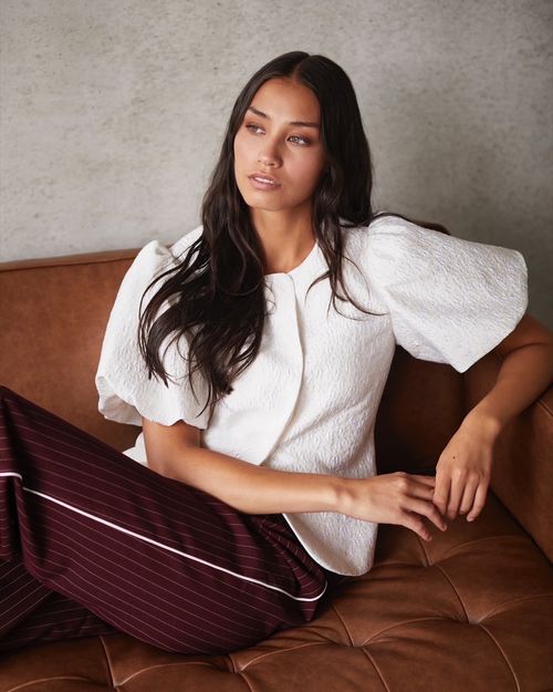 Savida Paola Puff Sleeve Top
