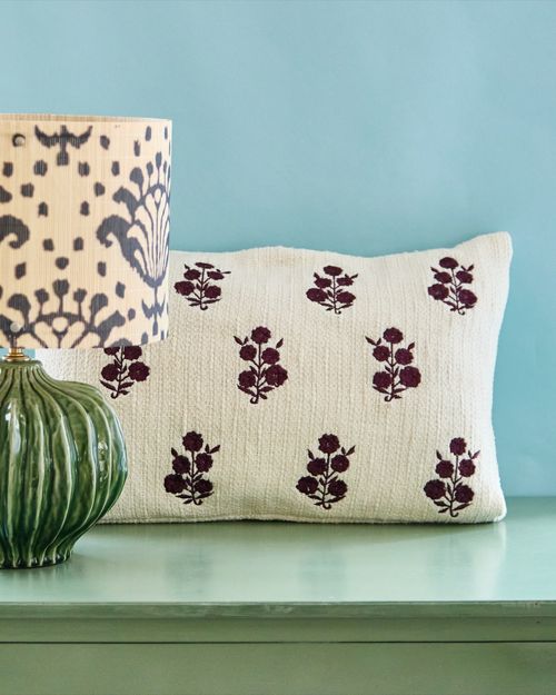 Carolyn Donnelly Eclectic Embroidered Oblong Cushion