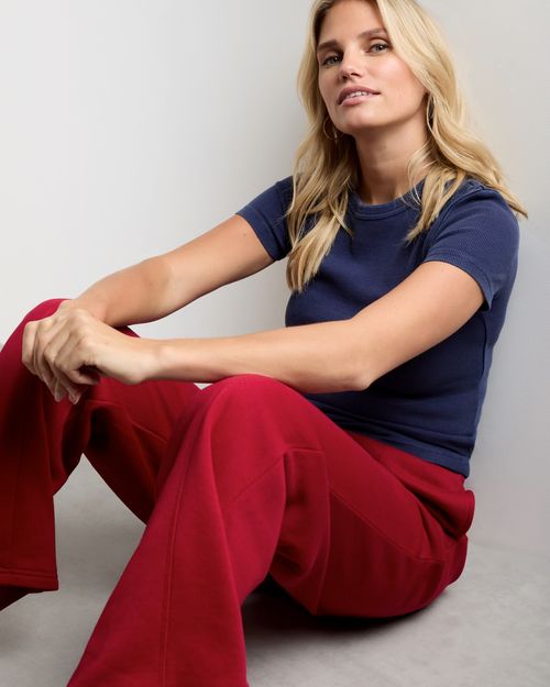 Short Sleeve Ribbed Crew Neck T-Shirt