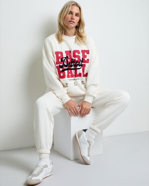 Slogan Crew Neck Sweatshirt