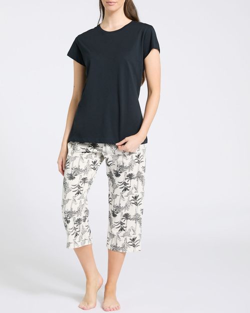 Cotton Cropped Pyjama Set