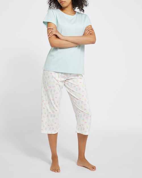 Cotton Cropped Pyjama Set
