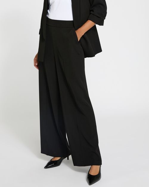 Crepe Wide Leg Trousers