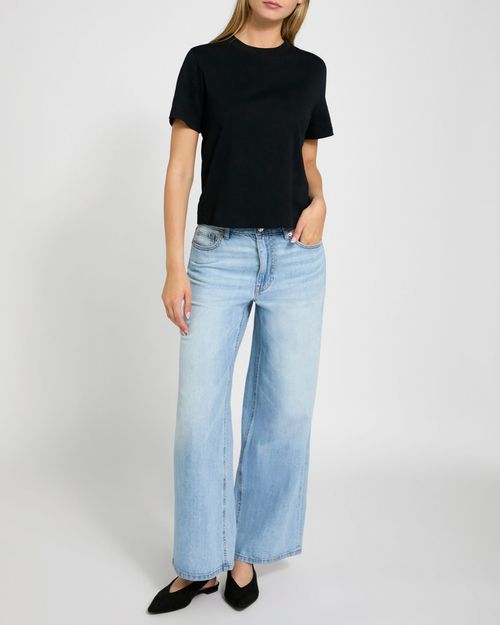 High Rise Soft Super Wide Leg Jeans