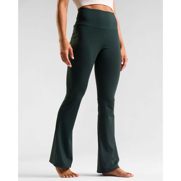 Powercut All-Day-Wear Heritage Green Flared Leggings