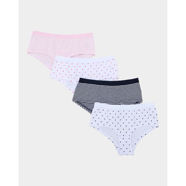 Girls Cotton Rich Shorts - Pack Of 4 (2-14 Years)