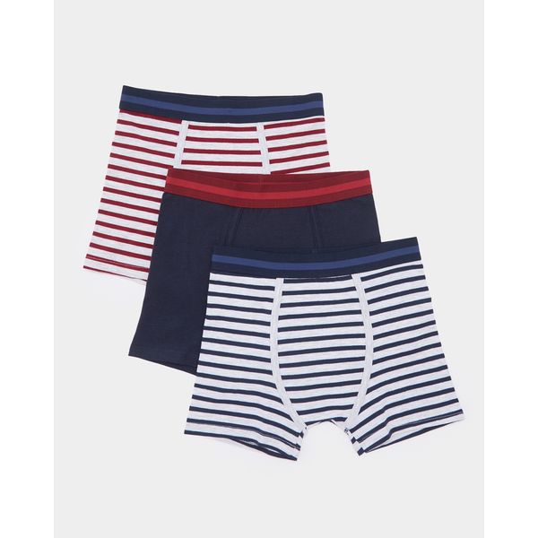 Boy's Cotton Rich Jersey Trunks - Pack Of 3 (2-14 Years)