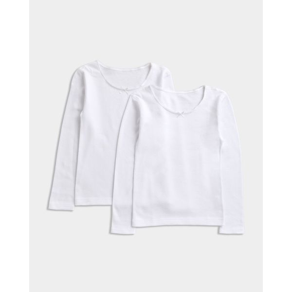 Girls Thermal Long-Sleeved Tops - Pack Of 2 (2-14 Years)