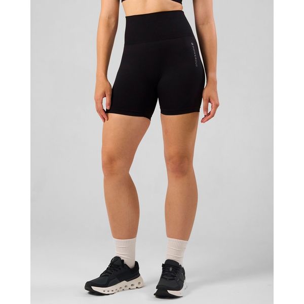 Powercut Solid Seamless 6" Shorts in Black