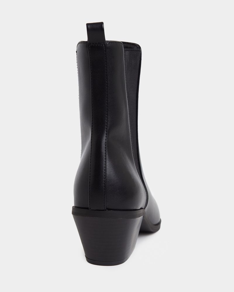 Elastic Side Low Heel Ankle Boot Dunnes Stores