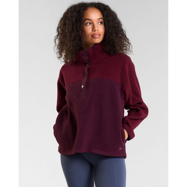 Powercut Asecnd Half Snap Cherry Lacquer Fleece