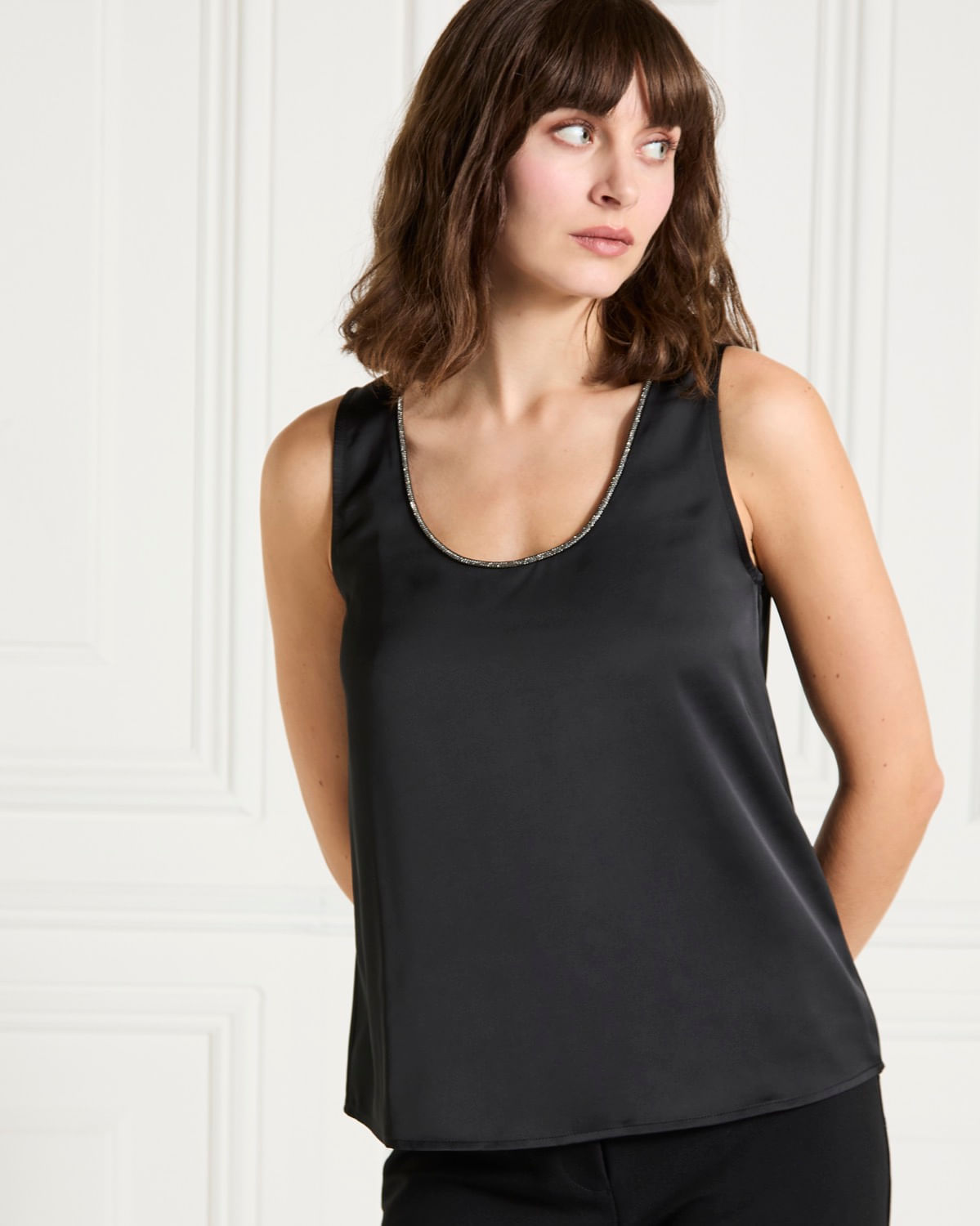 Gallery Diamante Trim Vest Dunnes Stores
