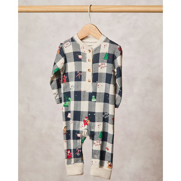 Leigh Tucker Willow Gingham Bells Sleepsuit (Newborn-12 Months)