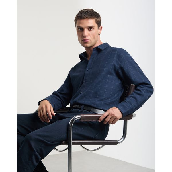 Regular Fit Brushed Check Shirt