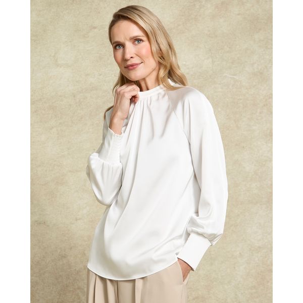 Paul Costelloe Living Studio Ivory Dylan Gathered Top