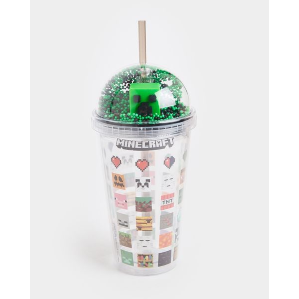 Minecraft Bubble Top Cup And Straw