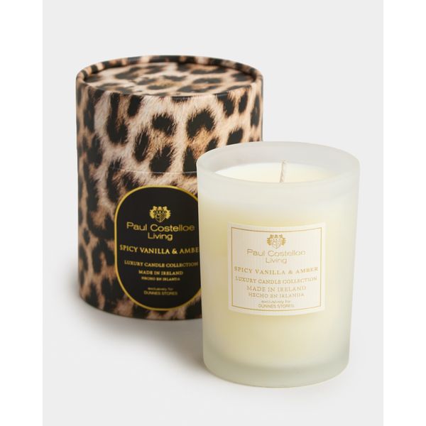 Paul Costelloe Living Round Boxed Spicy Vanilla & Amber Candle