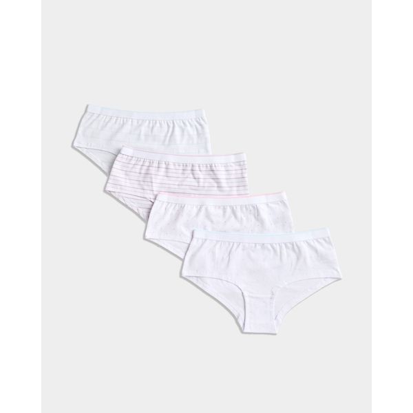 Girls Cotton Rich Shorts - Pack Of 4 (2-14 Years)