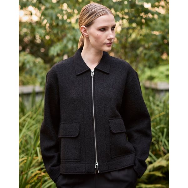 Carolyn Donnelly The Edit Boiled Wool Zip Jacket