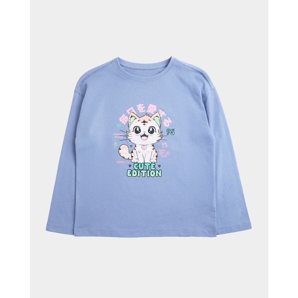 Glitter Print Long Sleeve Top (2-14 Years)