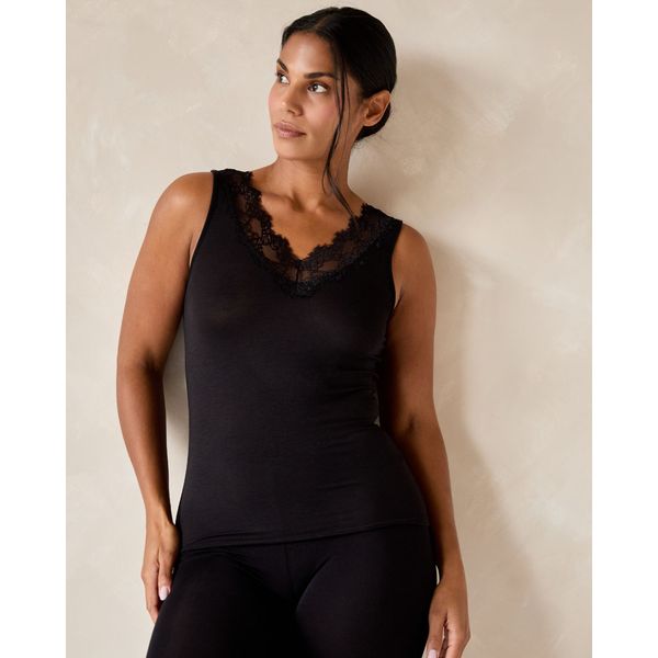 Modal Wool Lace Thermal Vest