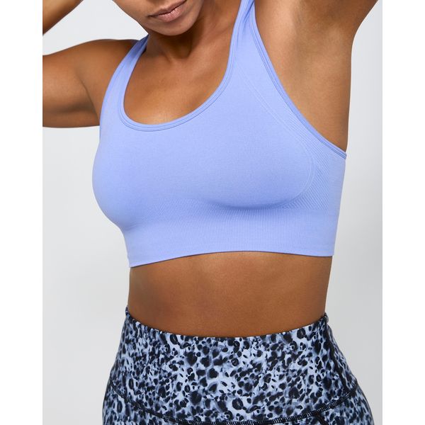 Seamless Ribbed Sports Bra Top