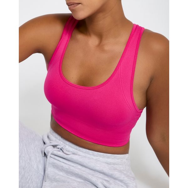 Seamless Ribbed Sports Bra Top