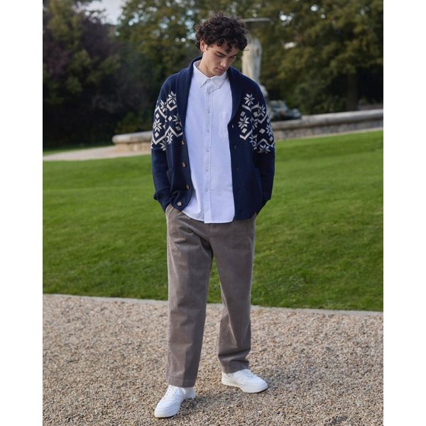 Fashion Corduroy Elastic Waist Trousers