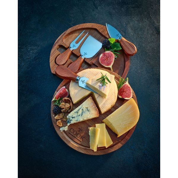 Neven Maguire Round Cheese Board Knife Set