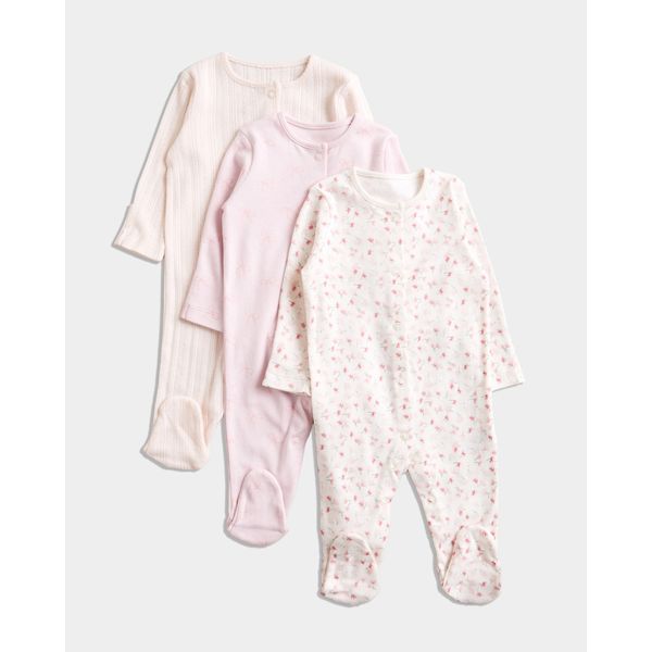 Baby Cotton Sleepsuits - Pack Of 3 (Newborn-23 Months)