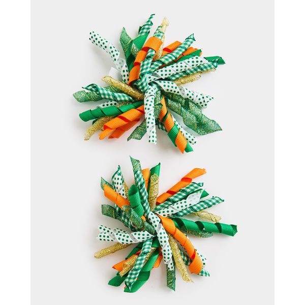 St. Patrick's Day Ribbon Clips - Pack Of 2
