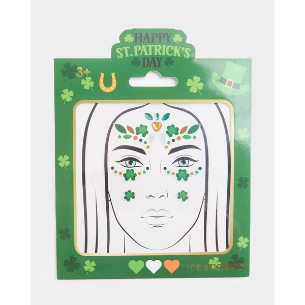 St. Patrick's Day Face Stickers
