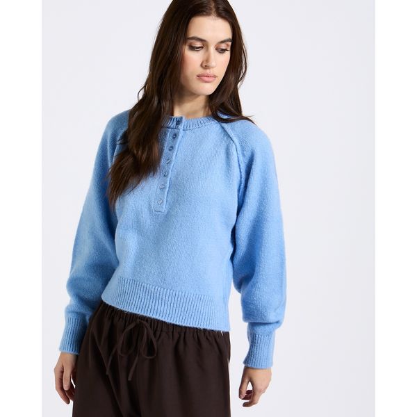 Savida Henley Button Jumper